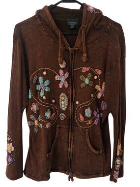 Artisan Zip-Up Jacket | Boho Rustic Hoodie